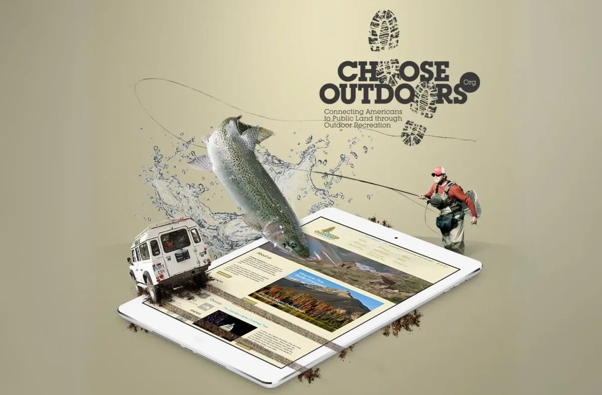 Choose Outdoors brand and website by Planet Media