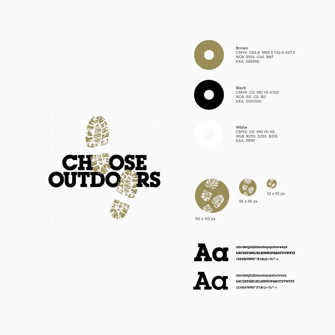 Choose Outdoors brand sheet